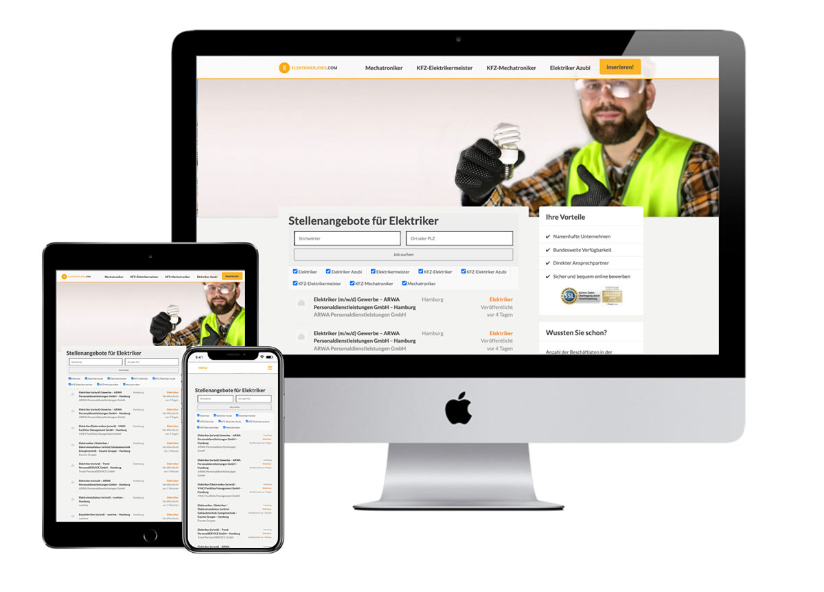 ▷ Elektriker Webseite erstellen lassen - Best-Preis-Garantie